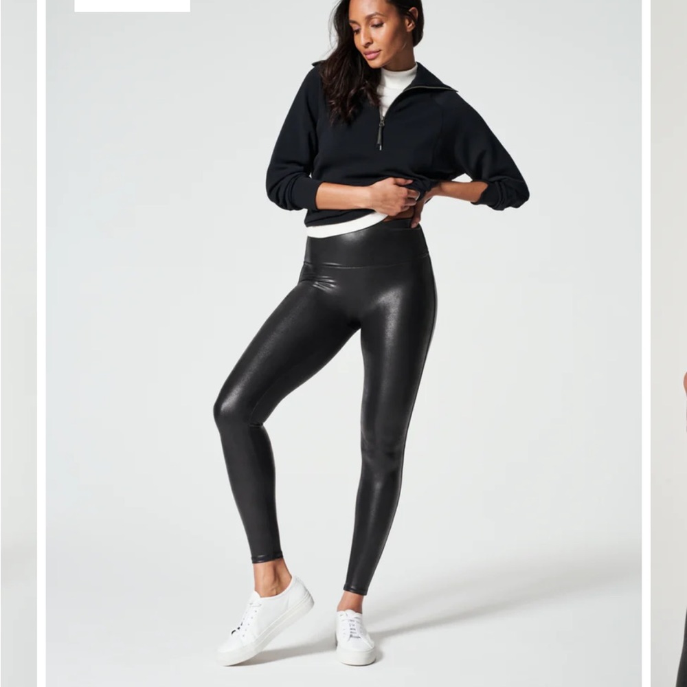 spanx faux leather leggings